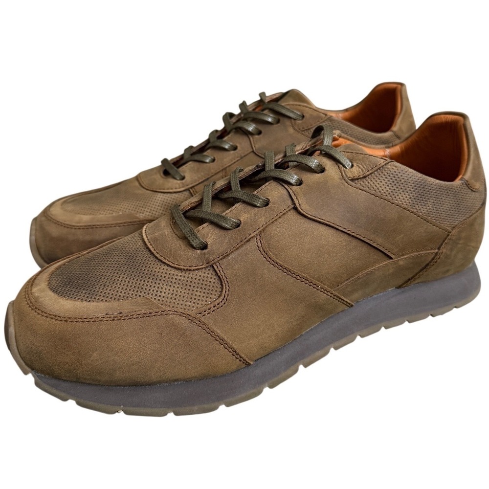 Beckett Simonon Graham Trainers Brown Nubuck Leather Sneakers Mens 8.5